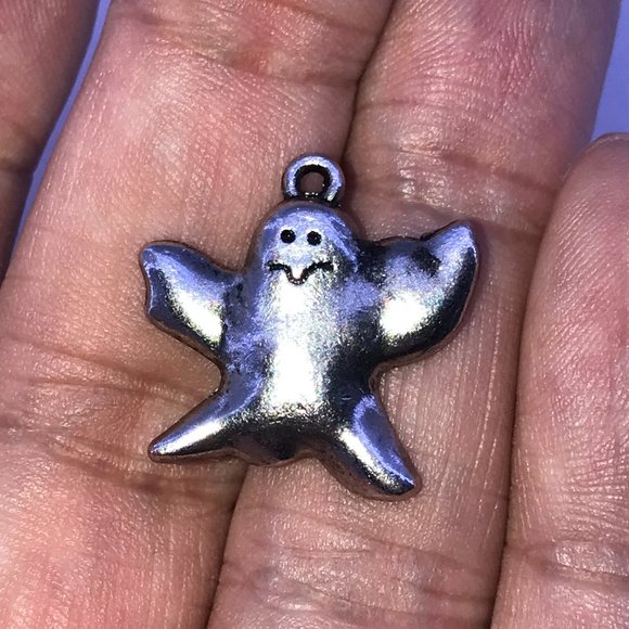 Pewter Halloween Ghost Charm - Picture 5 of 16